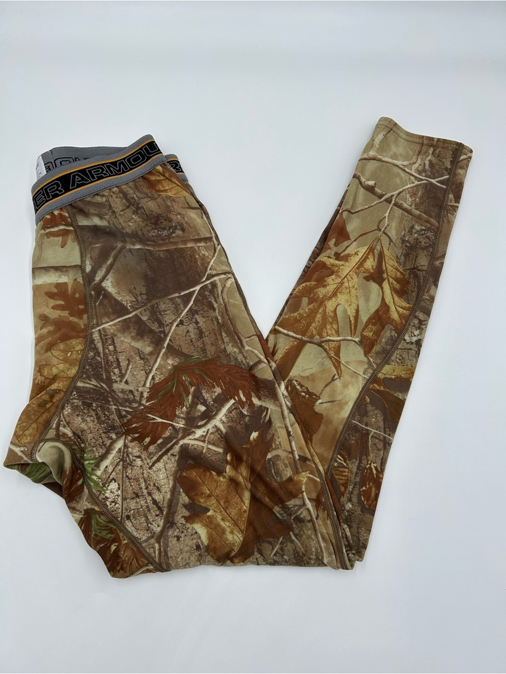 Under Armour Mens Camo Long Underwear Brown and Tan XL